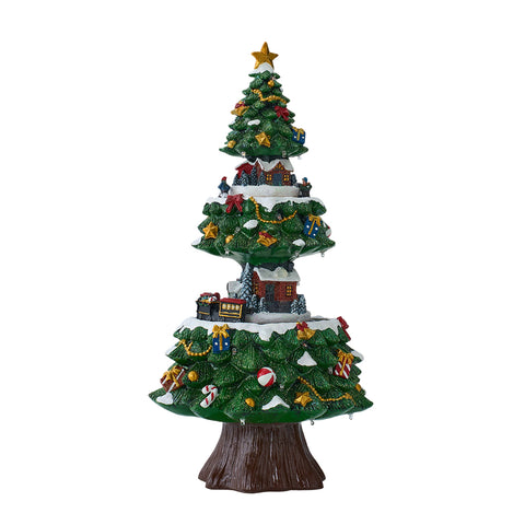 Christmas Xmas Music Box Ornaments with Lights, IF540154