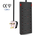 Livingandhome 8 Device Power Strip with Indicator Light, AJ0094