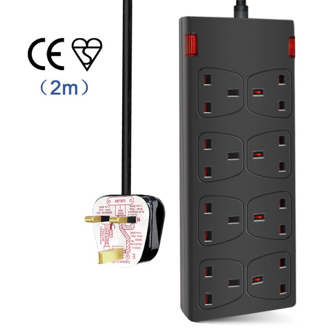 Livingandhome 8 Device Power Strip with Indicator Light, AJ0094
