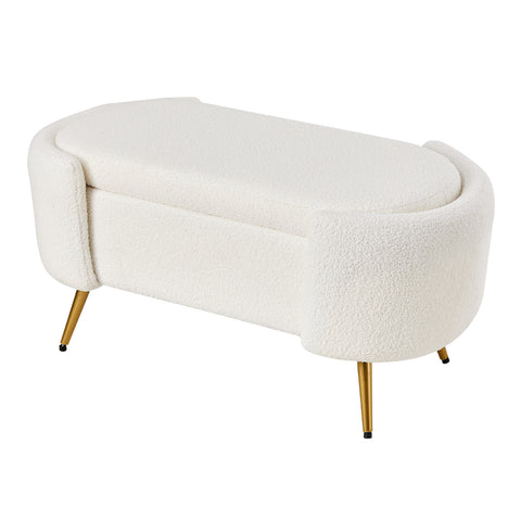 Teddy Fleece Upholstered Storage Bench, ZH1780