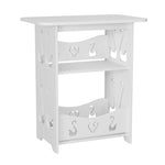 Lifeideas 2-Tier PVC Side Table Small Nightstand, SW0854