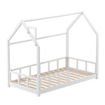Livingandhome Kid’s Bed with House Frame Pine Wood, ZH1452