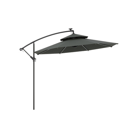 Garden Sanctuary Double-Top Cantilever Parasol with Lights, LG1266