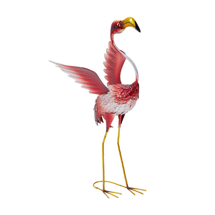 Metal Flamingo Garden Statue Decoration Ornament, ZX0091 (Ver.2)