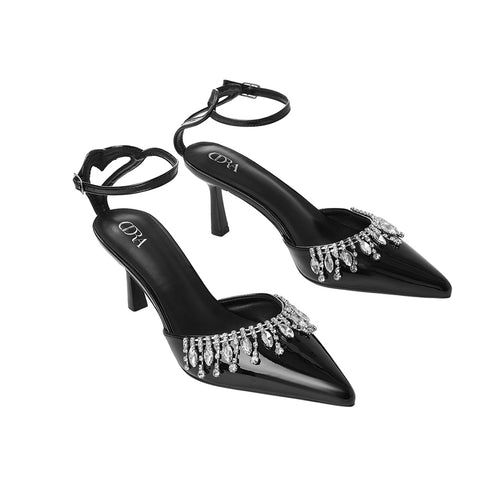 Elegant Pointed-Toe Heels with Adjustable Ankle Strap, CS300138