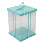 Clear Plastic Cake Gift Box with Ribbon, SC1505