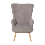 Flannel Upholstered Tufted Lounge Chair, ZH1822