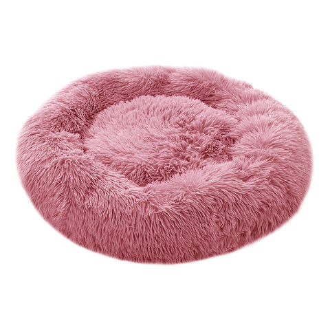 Livingandhome Calming Round Donut Plush Dog Cuddler Bed, SW0604