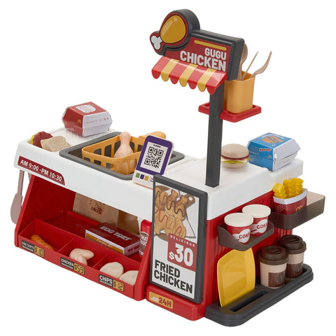 Kids Pretend Kitchen Playset with Play Food, TE090030