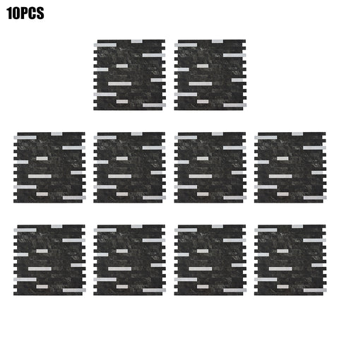 10Pcs Self-Adhesive Marble Wall Tile Stickers, HF070394