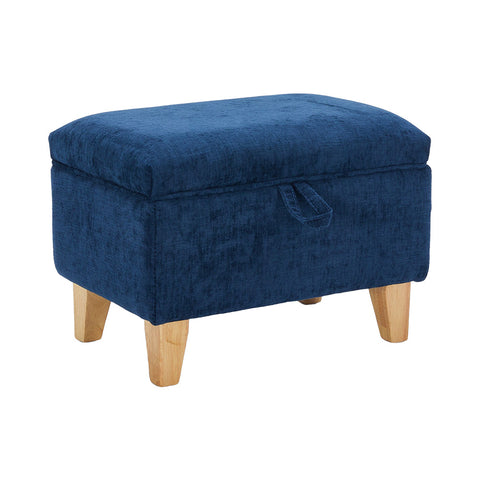 Chenille Upholstered Storage Ottoman, FL050087