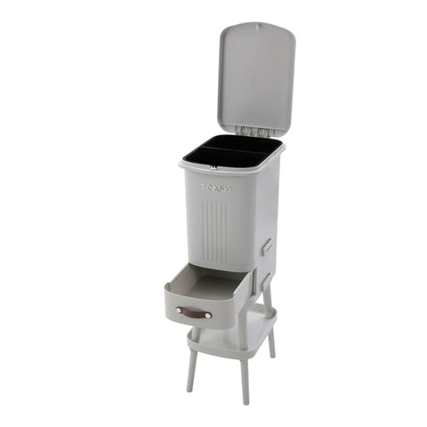 24L 3-Tier Dry Wet Separation Trash Bin with Inner Buckets, WM0682