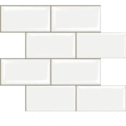 10Pcs Peel and Stick 2.5mm Backsplash Tiles, SW0900