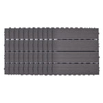 Livingandhome 11Pcs Splicing Floor Deck Tiles for Balcony, XY0067