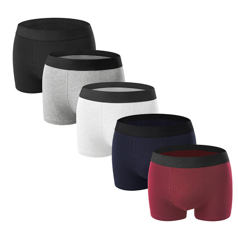 5Pcs Cotton Boxer Briefs Set, CC290169