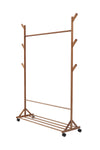 Bamboo Garment Hat Rack with Wheels, HO0002