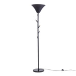 Modern Black E14 1-Light Floor Lamp with Coat Rack, FI1135
