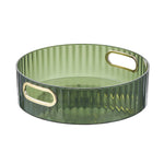 Livingandhome Luxurious Round Rotating Storage Tray with Handles, WM0058