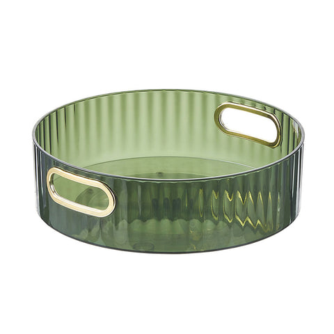 Livingandhome Luxurious Round Rotating Storage Tray with Handles, WM0058