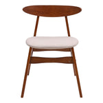 Livingandhome Wooden Frame Linen Chair for Dining Room, ZH1347