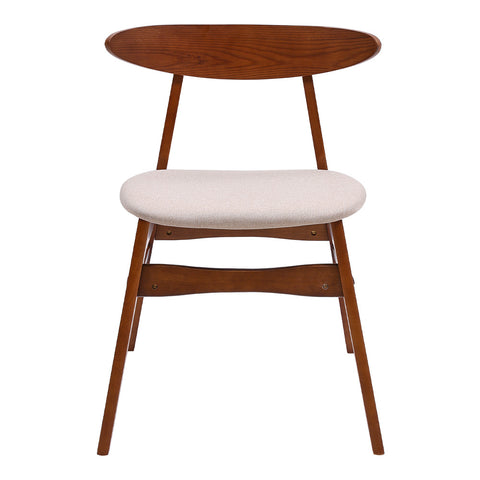 Livingandhome Wooden Frame Linen Chair for Dining Room, ZH1347