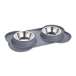 Double-bowl Pet Feeder with Non-slip Silicone Base, PF390012 (Ver.2)