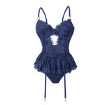 Two Piece Sexy Bodysuit Lingerie Set with Garter Belt, CC060681