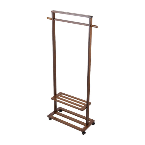Bamboo Clothing Rack with Storage Shelves, FB250009 (Ver.2)