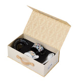4-Piece Ceramic Floral Coffee Cup & Saucer Gift Set, HD320123