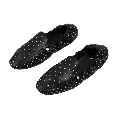 Pair of Fashion Studded Slip-on Loafers, CS300453