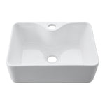 Rectangular Ceramic Countertop Basin with Central Drain Set, JL0028