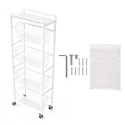 5-Tier Rolling Storage Organiser with Pull-Out Baskets, HM320301