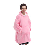 Sheonly Sherpa Flannel Oversized Hoodie Blanket, SW0835