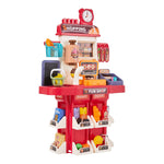 Children Pretend Supermarket Shopping Playset 48PCS Toy Accessory Set, SI0211