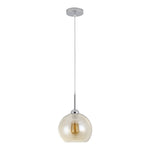 Livingandhome 1 Light Globe Hanging Ceiling Light with Glass Lampshade, FI0695