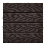 11Pcs Wood Grain Interlocking Deck Tiles Set, LG1484