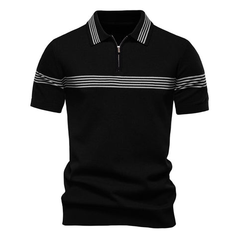Turn-Down Short-Sleeve Polo Shirt, CC290419
