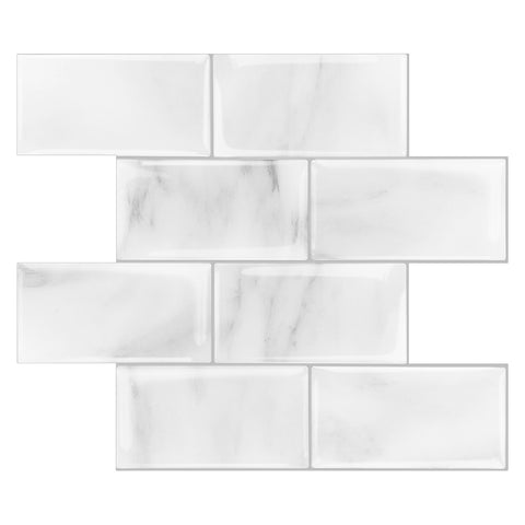 10Pcs Peel and Stick 2.5mm Backsplash Tiles, SW0899
