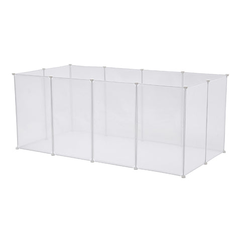 12 Panels Portable Clear Pet Playpen Fence for Outdoor and Indoor Use, CT0644 (Ver.2)