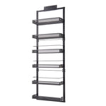 Livingandhome Black Steel Over-the-Door Kitchen Pantry Organizer, WM0562