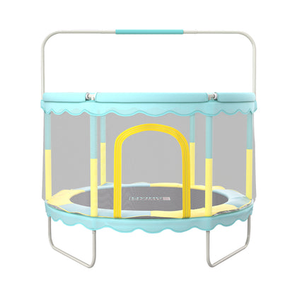 Enclosed Trampoline with Balance Bar for Kids, DM0782