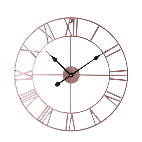 Livingandhome Antique Rose Gold Wall Clock with Roman Numerals, SW0039