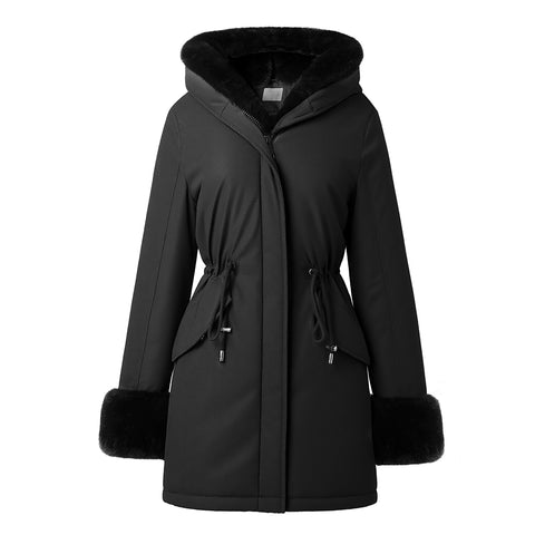 Polyester Coat with Faux Fur Hood, CC061017 (Ver.2)