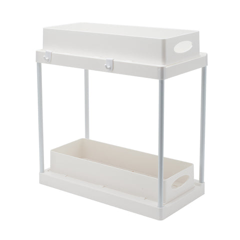 Livingandhome 2-Tier Under Sink Pull Out Storage Organizer, KT0016