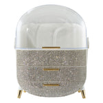 Countertop Portable Oval Makeup Storage Box with Transparent Cover, BM070021 (Ver.2)