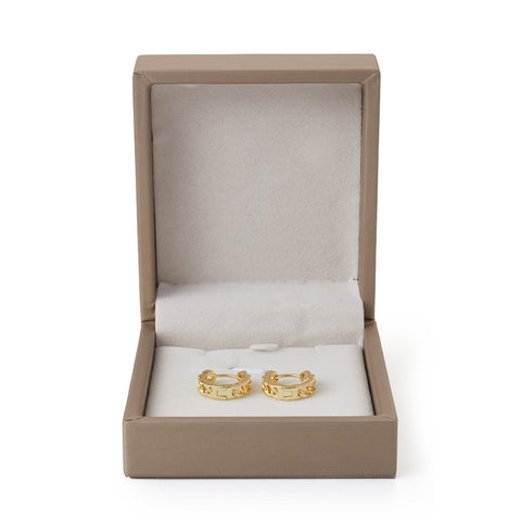 14K Gold-Plated Hoop Earrings, CA290051