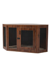 Livingandhome Corner Dog Create with Lockable Door and Cushion, FI0641