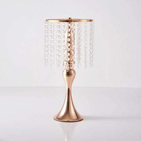 Elegant Golden Metal Wedding Table Centerpiece: Perfect for Candlestick or Flower Vases, LY0184 (Ver.2)
