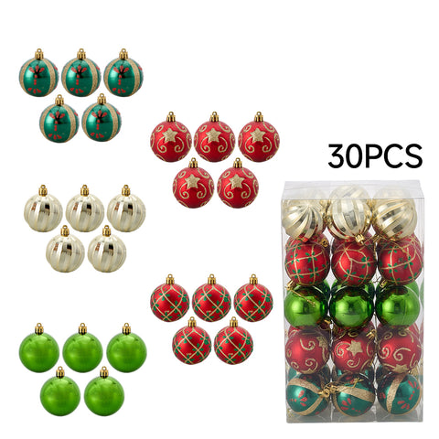 30-Piece Christmas Ornaments for Christmas Tree Decorations, IF320023 (Ver.2)