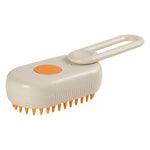 Compact Khaki Pet Spray Brush with 360-Degree Rotatable Handle, PC390017